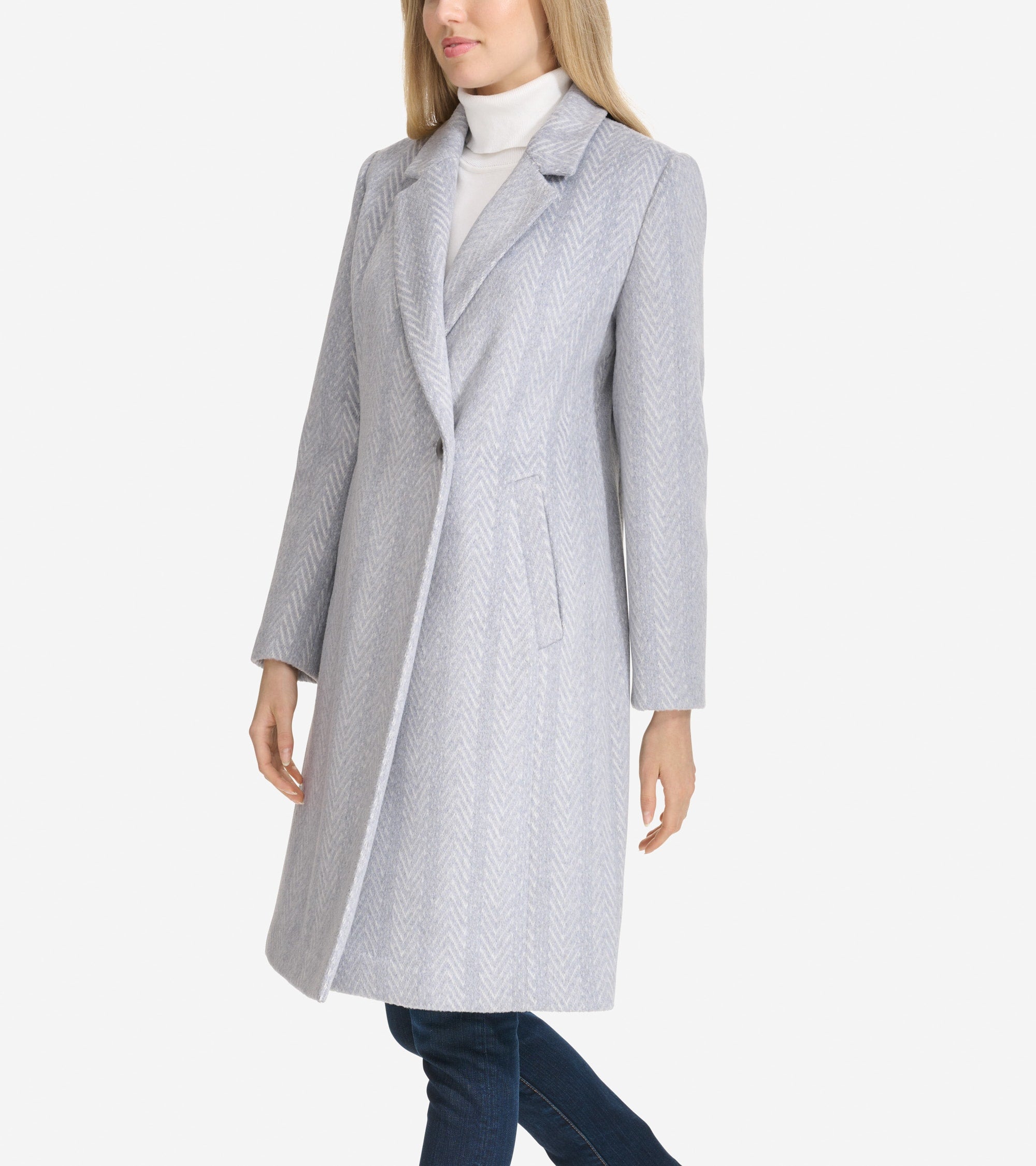 Women's Patterned Asymmetric Coat
