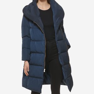 Women's Signature Asymmetrical Collar Convertible Coat 40in