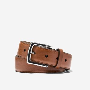 Men's 35MM Double Edge Stitch Detail Belt