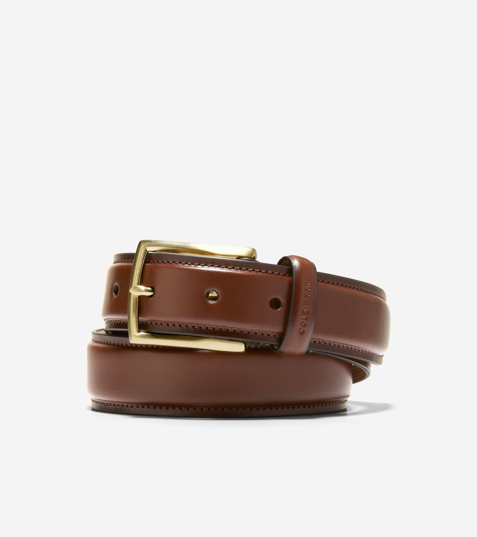 Men's 32MM Burnished Leather Belt With Lace Tip