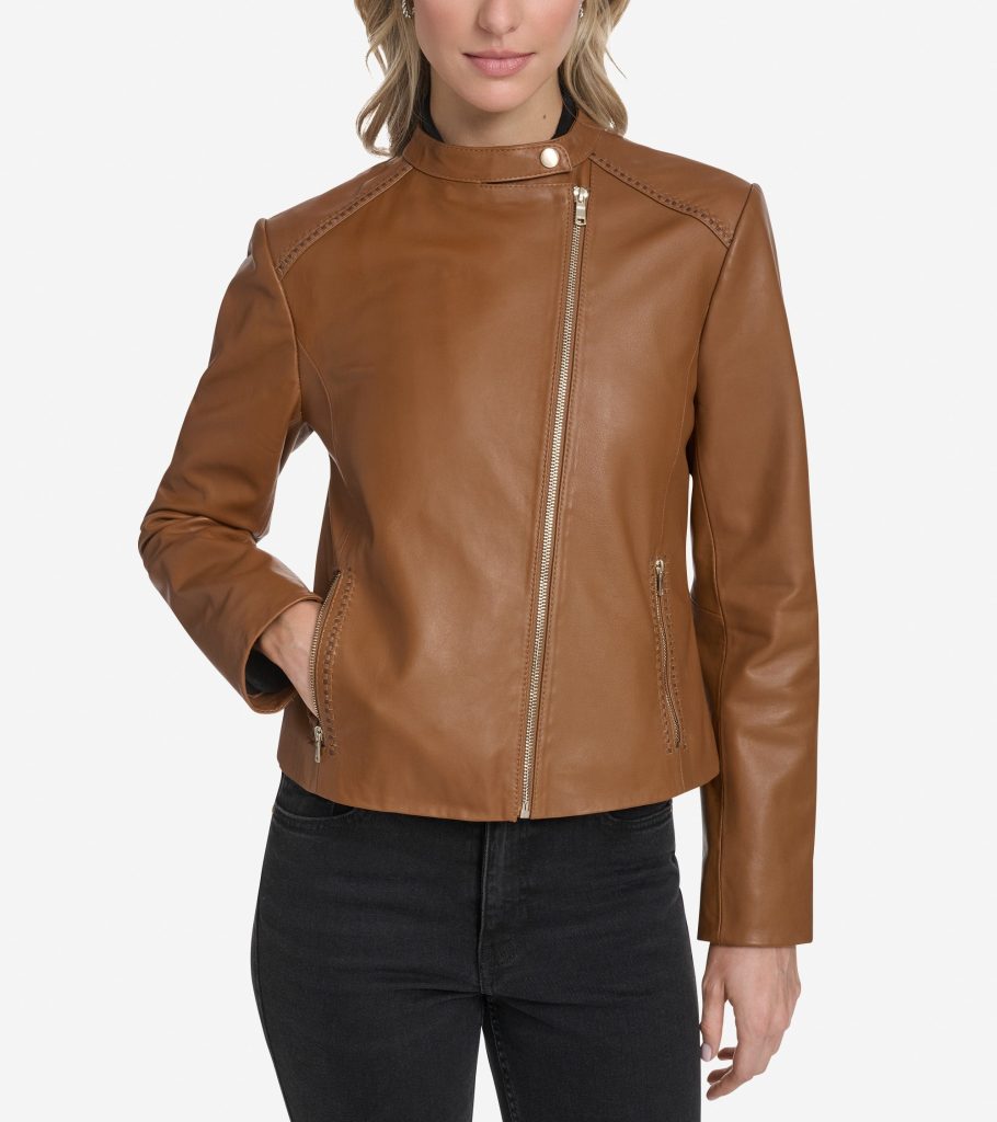 Women's Leather Racer Jacket