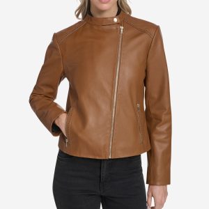 Women's Leather Racer Jacket