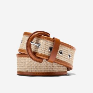 Women's 45MM Raffia Textured Belt