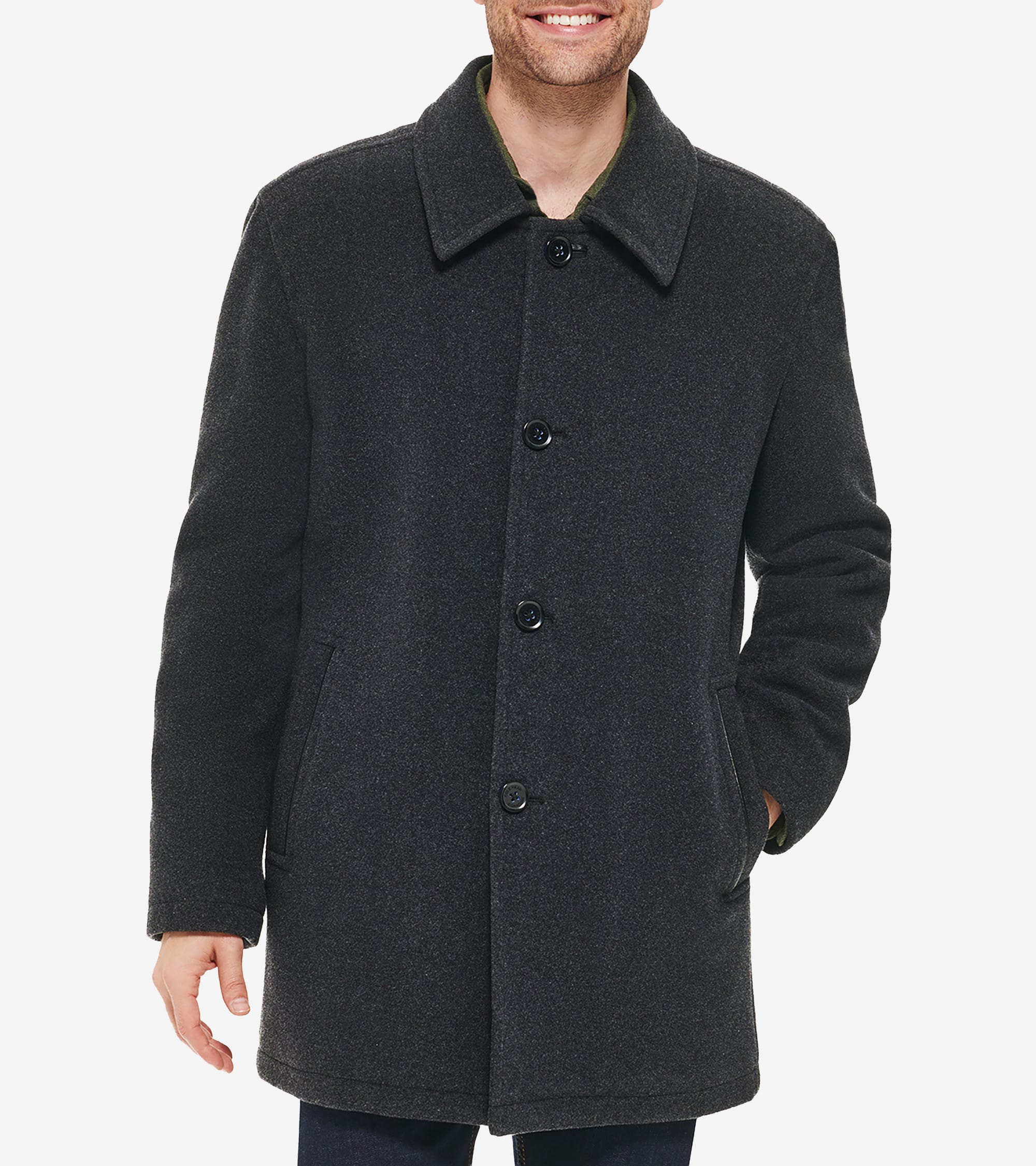 Men's Wool-Blend Car Coat